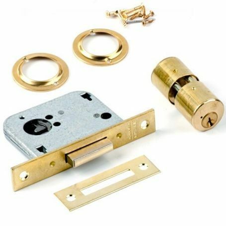Entrada 50mm Latonado Tesa Assa Abloy 200550HL Cerradura de embutir para puertas de madera 2005