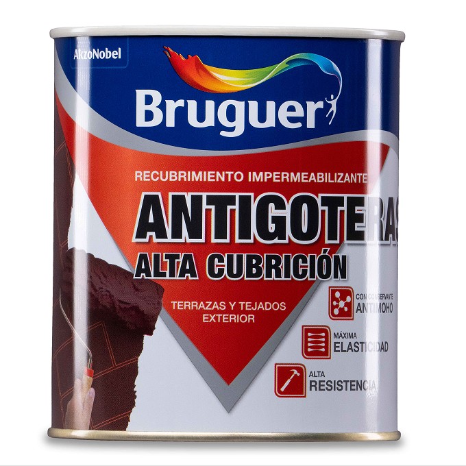 50464440  BRU Pintura Rec. Antigoteras Rojo Teja  750 ml