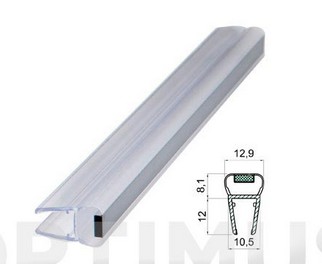 45301250  Perfil Mampara Ba&ntilde;o Recambio Magnetico Recto 6-8mm 2mts