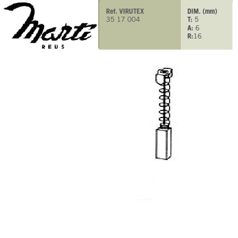 50025030  Escobilla Jgo  501 Virutex M4