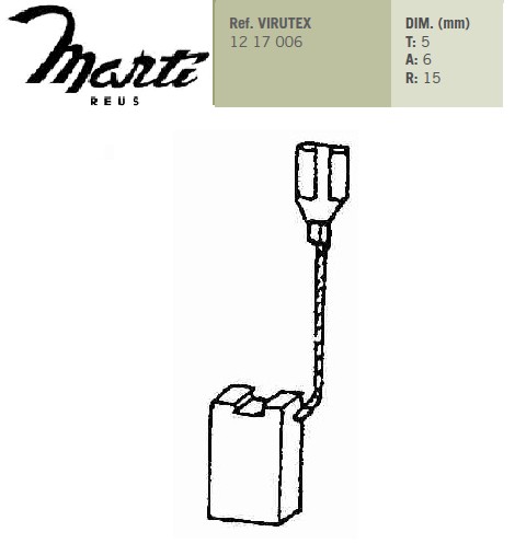 50025050  Escobilla Jgo  503 Virutex M1