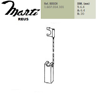 50270700  Escobilla Jgo  104 Bosch - Casals M7