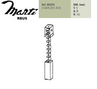 50299250  Escobilla Jgo  118 Bosch M4