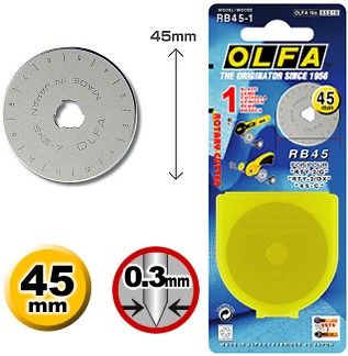 50444520  Cutter OLFA Recambio RB-45-1 Circular