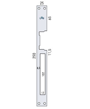 50481080  Cierre Elec JIS Placa 904 Inox