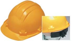 50637010  Casco Obra Amarillo C/Rueda Trasera