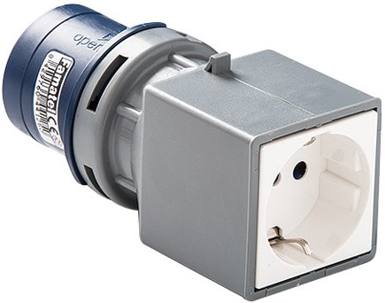 50710800  CETAC Adaptador Enchufe 2P+T Base 2P+TTL ref 13910