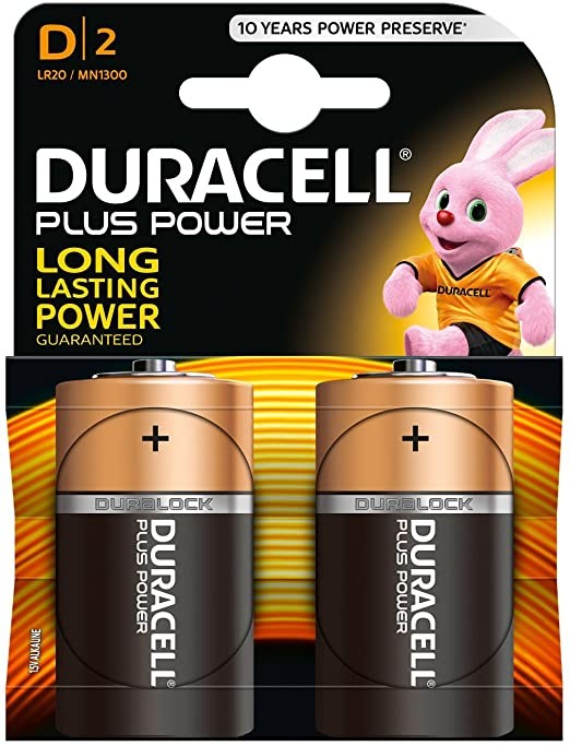 50720910  Pila DURACELL Plus  LR20 ( 2 Pzas.)