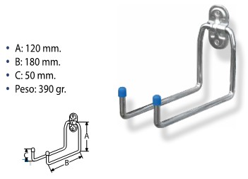 50733600  ALDEGHI Gancho Pared Horquilla 18 cm