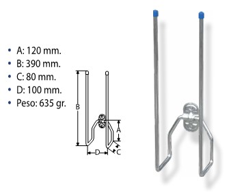 50733620  ALDEGHI Gancho Pared Horquilla 40 cm