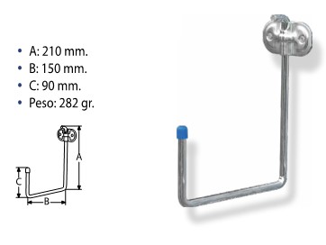 50733690  ALDEGHI Gancho Pared Multiuso Plegable 15 cm