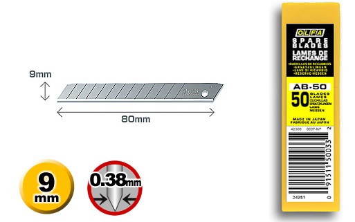 50741480  Cutter OLFA Recambio AB-50 (50 Pzas.)