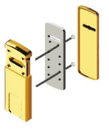 50968140  Bocallave DORCAS Antivand&aacute;lico PC3 Dorado ( 2 Llaves) Doble Palet&oacute;n