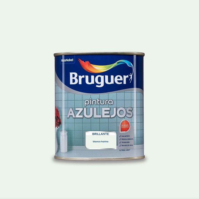 50980780  BRU Esmalte Acrílico Azulejos Blanco Harina 0.750 Lts.