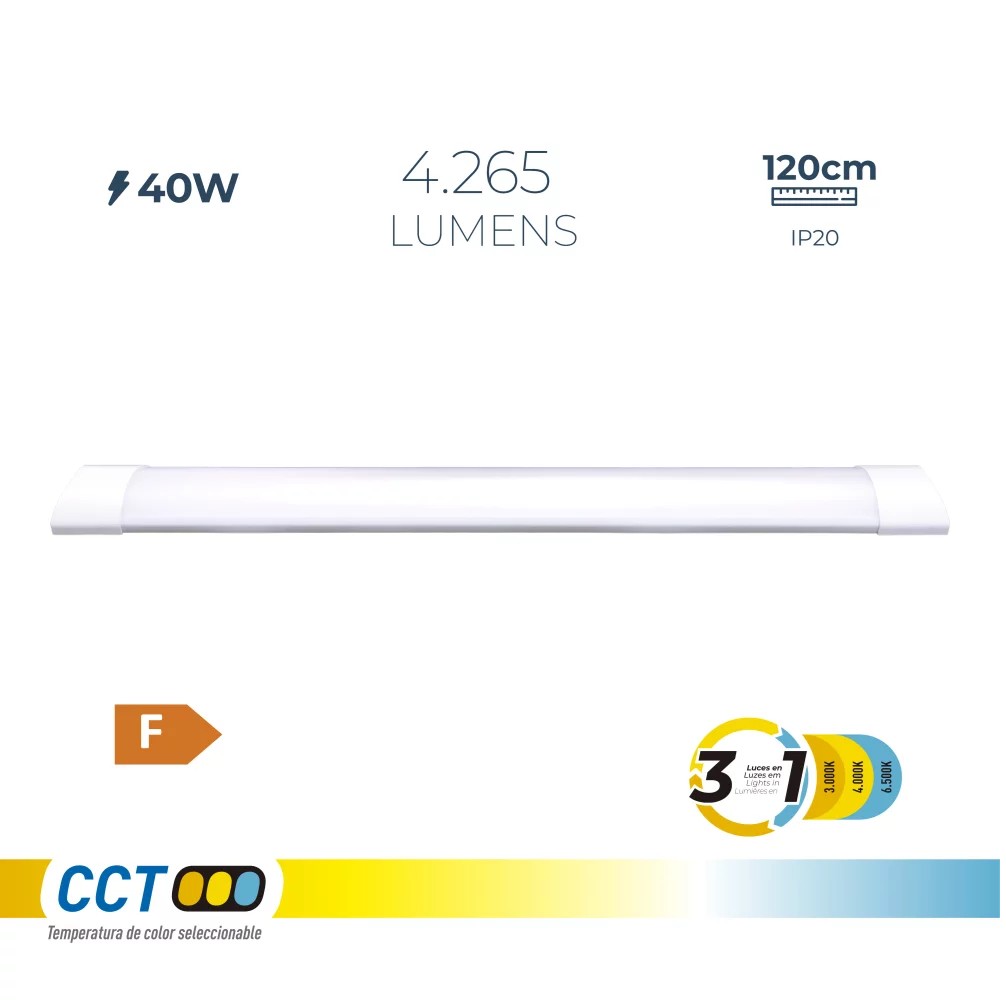 51013240  Regleta Fluorescente LED 40W CCT
