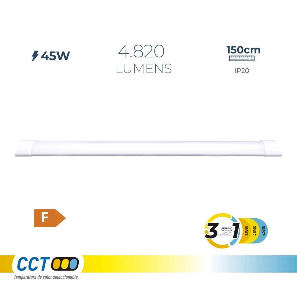 51013250  Regleta Fluorescente LED 45W CCT